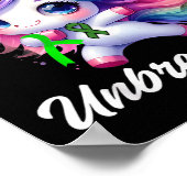 Poster Funny Sensibilisation à la santé mentale Unicorn i (Coin)