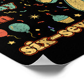 Poster Funny Seven Year Old Birthday Six Seven Bruh Meme (Coin)