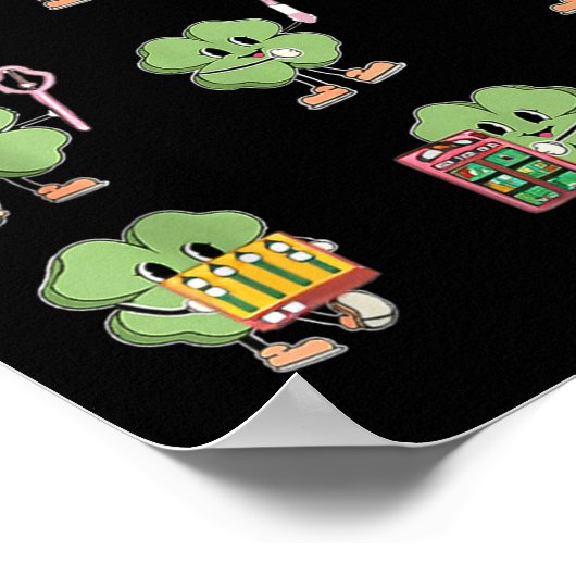 Poster Funny Shamrock Speech Therapy St Patrick's Day Slp (Coin)