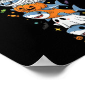 Poster Funny Shark Witch Vampire Ghost Halloween Kids Men (Coin)