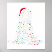 Poster Funny Sheepadoodle Christmas Graphics Dog Lights L (Devant)