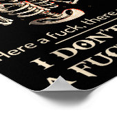 Poster Funny Shirt I Don't Give A Fck Fck Skeleton For Ma (Coin)