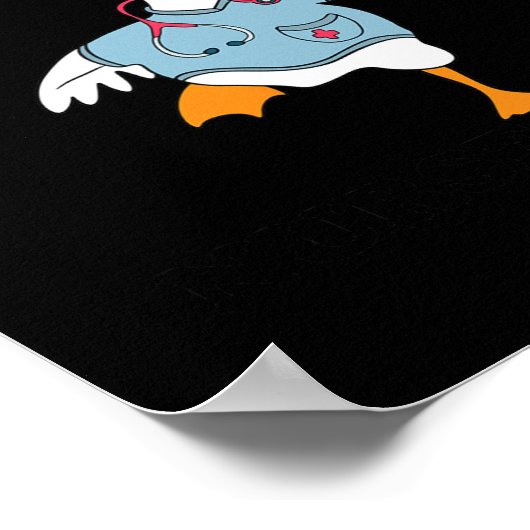 Poster Funny Silly Goose Nurse Club École Étudiante infir (Coin)