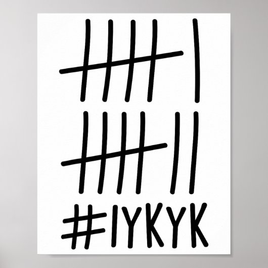 Poster Funny Six Seven 67 Meme Tally Marks If You Know Yo (Devant)