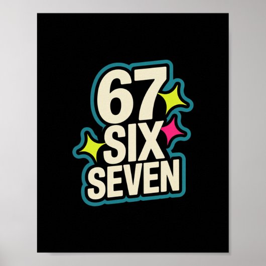 Poster Funny Six Seven 6 7 Meme 1  (Devant)