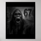 Poster Funny Six Seven 6 7 Meme Gen Z Alpha Slang Bigfoot (Devant)