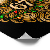 Poster Funny Six Seven 6 7 Meme Santa Beard Christmas Men (Coin)