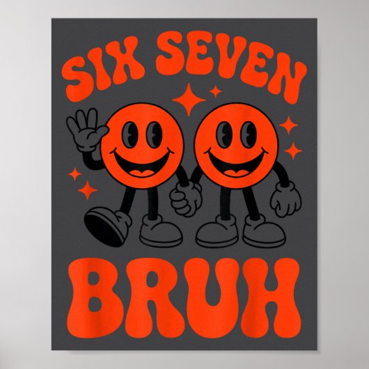 Poster Funny Six Seven 6 7 Meme Valentine Hearts Valentin (Devant)