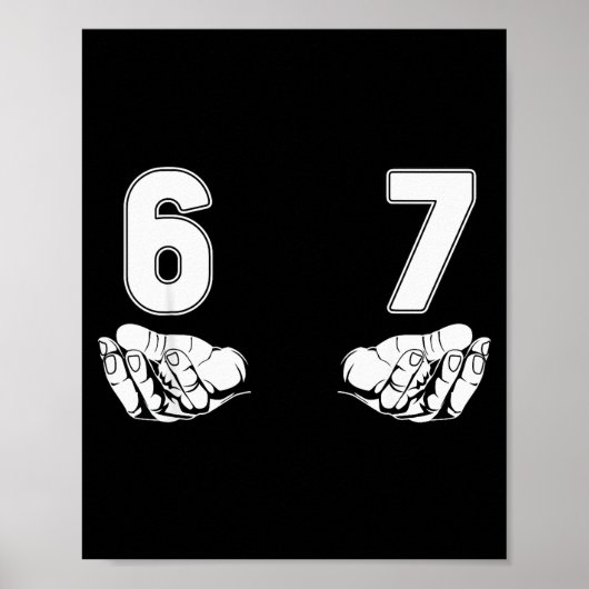 Poster Funny Six Seven Gen Alpha Slang Meme 6 7 Costume (Devant)