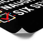 Poster Funny Six Seven Meme 67 Christmas List Nice Naught (Coin)