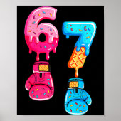 Poster Funny Six Seven Meme Ice Cream Drip 67 Boxing  (Devant)