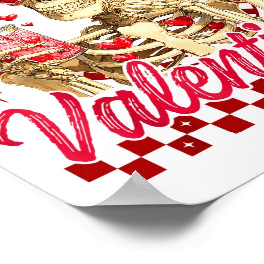 Poster Funny Skeleton Dead Inside But It's Valentine's Da (Coin)