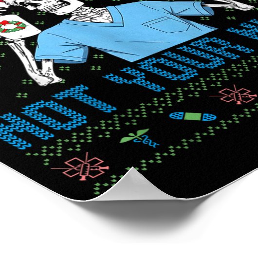 Poster Funny Skeleton Deck The Halls And Not Your Nurse U (Coin)