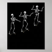 Poster Funny Skeleton Skateboard Shirt (Devant)