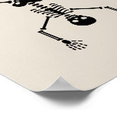 Poster Funny skull doing handstand (Coin)