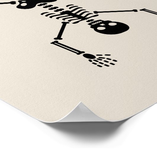 Poster Funny skull doing handstand (Coin)