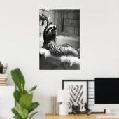 Poster Funny Sloth in Bubble Bath Print, Bathroom Humor (Bureau à domicile)