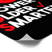 Poster Funny Slower Older Smarter Quote For Men Women  (Coin)