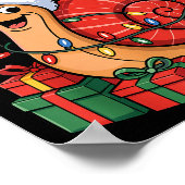 Poster Funny Snail Santa Hat Animals Lovers Ugly Christma (Coin)