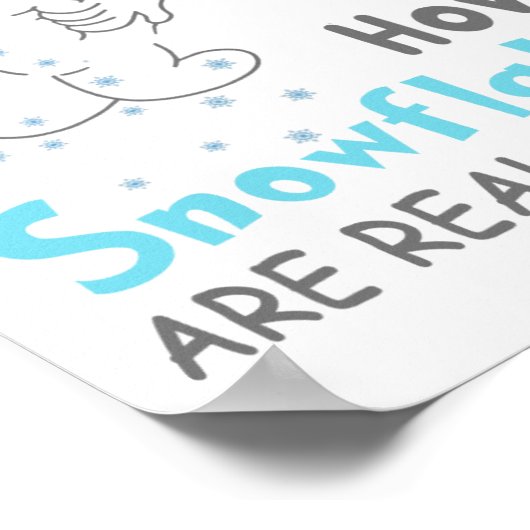 Poster Funny Snow How Snowflakes Are Really Made (Coin)