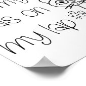 Poster Funny Sorry Cat Was On Lap Cute Drawing Tygraphy  (Coin)