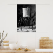 Poster Funny Spider Toilet Paper Roll Bathroom Art Print (Cuisine)