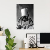 Poster Funny Spider Toilet Paper Roll Bathroom Art Print (Bureau à domicile)