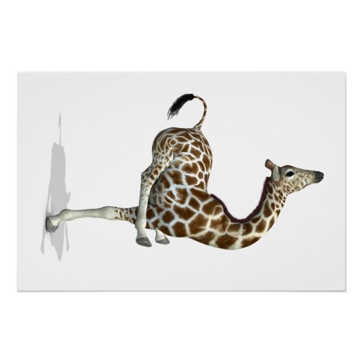 Poster Funny Sporty Giraffe (Devant)
