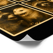 Poster Funny Ssum And Raccoon Photobooth Selfie Trash Fer (Coin)