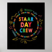 Poster Funny Staar Day Crew Test enseignants Étudiants (Devant)