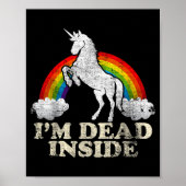 Poster Funny Stuff - Unicorn I'm Dead Inside Sarcastic De (Devant)