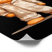 Poster Funny Sungles Teddy Bear In Pajama Costume Design (Coin)