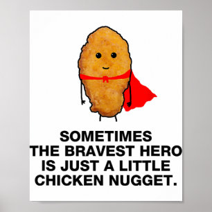 Poster Funny Superhero Chicken Nugget Chicken Nuggets Shi