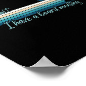 Poster Funny Surfer Je ne peux pas avoir une réunion du c (Coin)