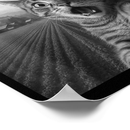 Poster Funny Surprised Ed Cat Selfie With Alien Ufo Cat U (Coin)