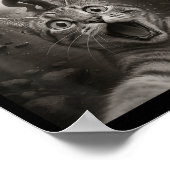 Poster Funny Surprised Ed Cat Selfie With Bigfoot Sasquat (Coin)