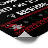 Poster Funny Tacky Santa Knows You Lied On Your Resume Ug (Coin)