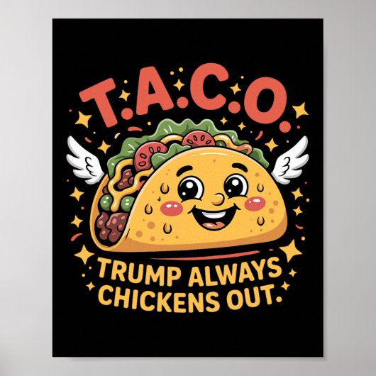 Poster Funny Tariffs Meme Sarcastic Taco Trump Always Chi (Devant)