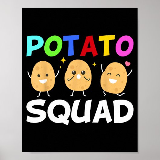 Poster Funny Tato Squad Vegetable Chip Eater French Fries (Devant)