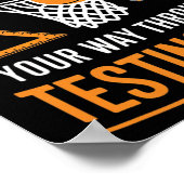 Poster Funny Test Day Teacher Sketll Dunk Testing Day Tea (Coin)