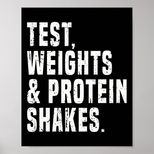 Poster Funny Testosterone Test Steroid Humour Bodybuildin (Devant)