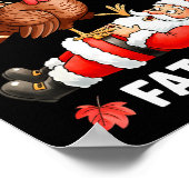 Poster Funny Thanksgiving Christmas Turkey Vs Santa For M (Coin)