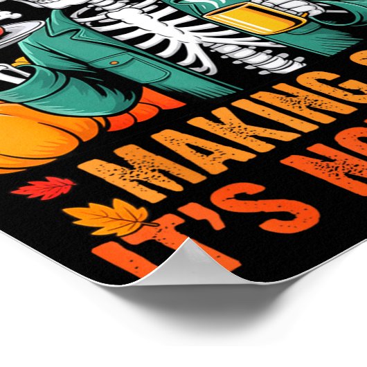 Poster Funny Thanksgiving Dad Tax Skeleton Turkey Day Foo (Coin)