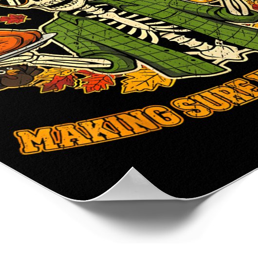 Poster Funny Thanksgiving Dad Tax Skeleton Turkey Day Foo (Coin)