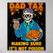 Poster Funny Thanksgiving Dad Tax Skeleton Turkey Day Foo (Devant)