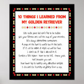 Poster Funny Things I Learned From My Golden Retriever (Devant)