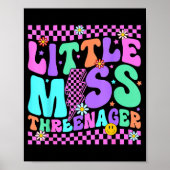 Poster Funny Threenager Happy 3rd Bday Party 3 Years Old  (Devant)