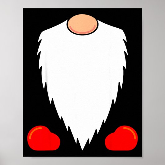 Poster Funny Tomte Swedish Gnome Beard Christmas Yule Nis (Devant)