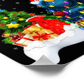 Poster Funny Train Lover Xmas Lighting Santa Train Christ (Coin)