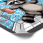 Poster Funny Trashed Panda Raccoon Gets Drunk  (Coin)
